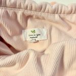 Live in the Moment  Ribbed Strapless Tube Top Bodysuit Light Pink Womens Small Photo 2