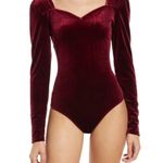 Lulus Joyful Time Burgundy Velvet Long Sleeve Bodysuit XS NWT Photo 10