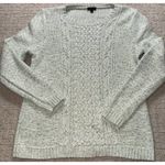 Talbots  Women’s L Cable Knit Sweater Cotton Speckled Crew Neck 100% cotton Photo 0