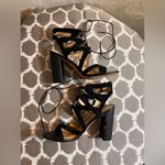 Sam Edelman Black Strappy Heeled Sandals party wedding prom event summer elegant Photo 2