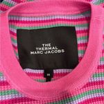 Marc Jacobs The Thermal XS Waffle Knit Green Pink Striped Pullover Shirt Photo 5