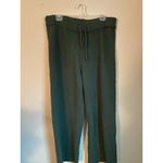 Aerie  Fleece Plush Wide Leg Green Pants Medium Lounge Sleepwear Cozy Winter Warm Photo 2
