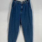 Mango  Regina Slouchy Jeans Womens 10 Blue Medium Rise Denim Cotton Tapered Leg Photo 0