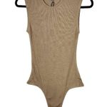 We Wore What Light Brown Bodysuit NWT Medium Muscle Bodysuit Photo 0