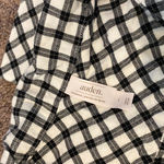 Auden Flannel Black & White Plaid Lounge Sleepwear Set Size L Photo 3