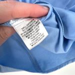 Milly  Vivian Drawstring Waist Stretch Poplin Blue Short Sleeve Blouse Top Photo 6