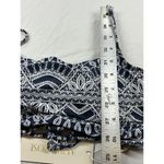 Aerin Rose Ocean Luxe Bikini Top Women's L Navy & White Moonlit Lace Print Size L Photo 6