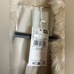 Mango NWT Oversize Faux-Fur Coat Jacket Beige Sz L Photo 3