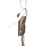 Pink Rose Vintage Scala Mini Dress Rose Gold Sequin One Sleeve Strap 8 Disco Rave Hoco Photo 2