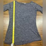 Athleta Size M Tall Pose Knit Long Sleeve Round Neck Marled Grey Top Photo 4