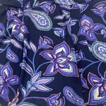 Lands' End  Swim top Tankini Womens Purple Paisley Razorback Built in Bra Size 8 Photo 1