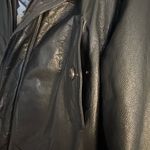 Luigi lamberto Women 50 Mid Length parka Leather Jacket Lined. Black. Black Size undefined Photo 9