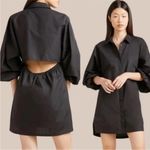 Modern Citizen  Emma Open Back Shirt Dress Button Down Black Cotton Sizes L S Photo 1
