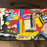 SHARIF New York City Landmarks Limited Edition Hand Painted Wristlet Clutch Black Photo 8