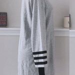 Lounge Mind Matter  Dress Long Sleeves Grey Black Stripes Size L NWT $69.99 Photo 2
