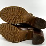 Frye  SABRINA 6G Boots RARE Leather Goodyear Welt Lace Up Pink Metallic Silver 8 Photo 6