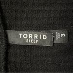 Torrid Sleep Black Waffle Knit 3/4 Sleeves Top Photo 7