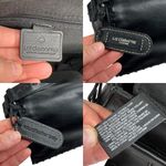 Liz Claiborne Black Natural Leather Stitched Shoulder Bag Purse Photo 12