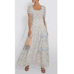 Love Shack Fancy  Printed Long Jessie Dress in Pearl River Sz 4 Cottagecore Photo 5