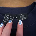 Kitsch Snowman & Bear Sweatshirt, Navy Blue, Size Large Blue Photo 3