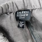 Eileen Fisher Linen Blend Wide Leg Cropped Pull-On Pants - Olive Green Size PS Photo 11