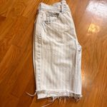 American Eagle Striped White Blue Tomgirl Distressed Bermuda Shorts Women’s Sz 0 Photo 9