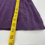 Croft & Barrow Women's Solid Purple
Cable-Knit Sweater 3/4 sleeve L Photo 12