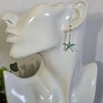 Boutique Boho Silver and Turquoise Blue Starfish Necklace and Earrings Set Photo 11