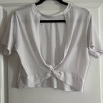 Fabletics  White Open-Back Twist Crop Tee Photo 0