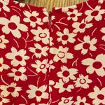 Madewell  V-Neck Wrap-Front Romper w/ Front or Back Tie in Red‎ Mini Daisy Size 0 Photo 13