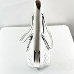 Michael Kors  Violet Leather Large Carryall Tote Bag Purse Optic White Photo 5