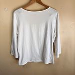 J.Jill Womens Super Soft Square Neck Long Sleeve Tee‎ White Size Large Capsule Photo 5