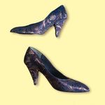 Xavier Danaud Bronze & Purple Jacquard Pumps Size 6 Photo 1