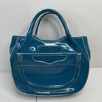 Kate Spade New York Lazuli Pretty Penny Treesh Patent Leather Satchel Bag Purse Blue Photo 2