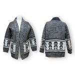 Alpaca Wool Pura Lana Columbian Cardigan Size Large Black Photo 1