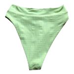 l*space L  Court Bitsy Cut Mojito Green Ribbed Bikini Bottom Women's Small NWT Photo 4