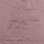 Garnet Hill  100% Linen Pink/Purple Short‎ Sleeve Button Up Shirt Size 4 Photo 13
