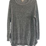 Anthropologie ✨ Postmark Size Sm Gray Ray/Poly/Span Ruffled Hem V-Neck Pullover✨ Photo 3