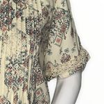 Lucky Brand Dress Womens XS Cream Multicolored Geometric Boho Bohemian Peasant Photo 4