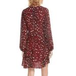 ALC Frank A.L.C. Red & Black Leopard Print Silk Mini Wrap Dress Size 4 Photo 2