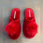 Victoria's Secret  red slippers with Pom‎ poms Photo 1