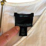 Cynthia Rowley White Linen Dress Sleeveless Mini Lagenlook Womens Size 8 Photo 7