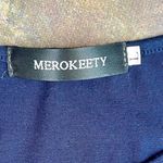 Merokeety  Navy Short Sleeve Mini Dress Large Photo 6