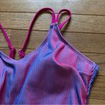 Cupshe  One Piece Swimsuit Scoop Neck Ruched Double Straps O Ring Striped XL Photo 4