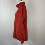 Free People Softly Structured Tunic Knit Oversized Sweater Size M Brick Red Photo 3