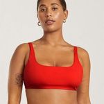 Everlane Womens The Square-Neck Bikini Top Bright Red XS Photo 0