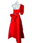 NBD  Red One Shoulder Top XS Cocktail Party Designer Taffeta Revolve $188 NEW Photo 8