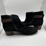 Paul Green  Newbury Black Suede Ankle Boots UK 6 US 8.5 suede booties Photo 5
