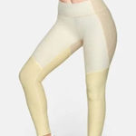 Outdoor Voices  Sz L 7/8 Tri-Tone Warmup Legging Sandstone‎ Beige Yellow Athletic Photo 0