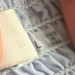 DO+BE  Sky Blue Strapless Ruffle Top Size Large Photo 5